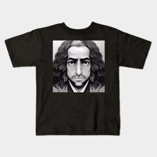 Baruch Spinoza Portrait | Manga Style Kids T-Shirt